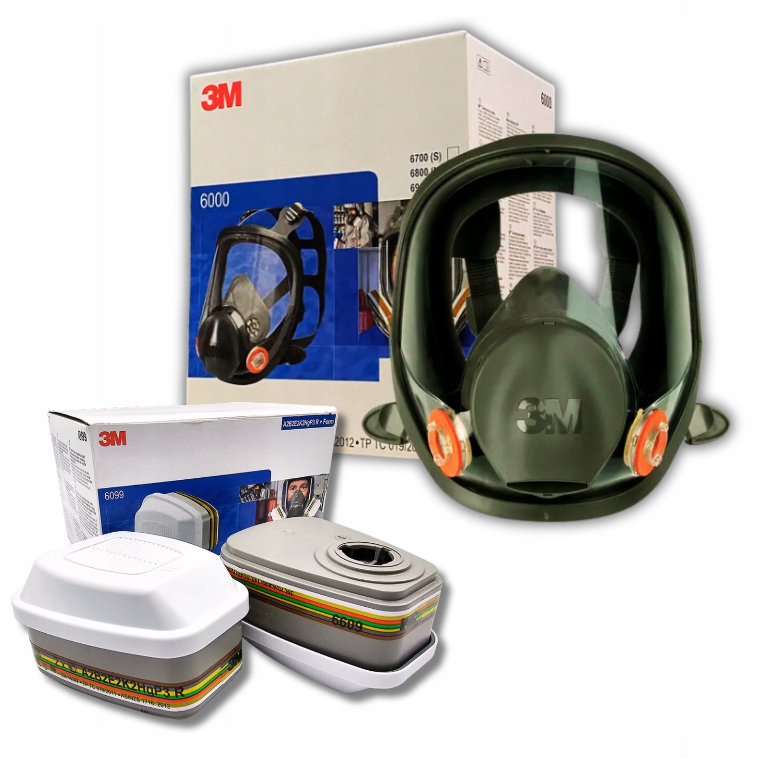 Filters 6099 ABEK2P3 + Mask 3M 6900/6800 Set Original Paint Shop Chemistry