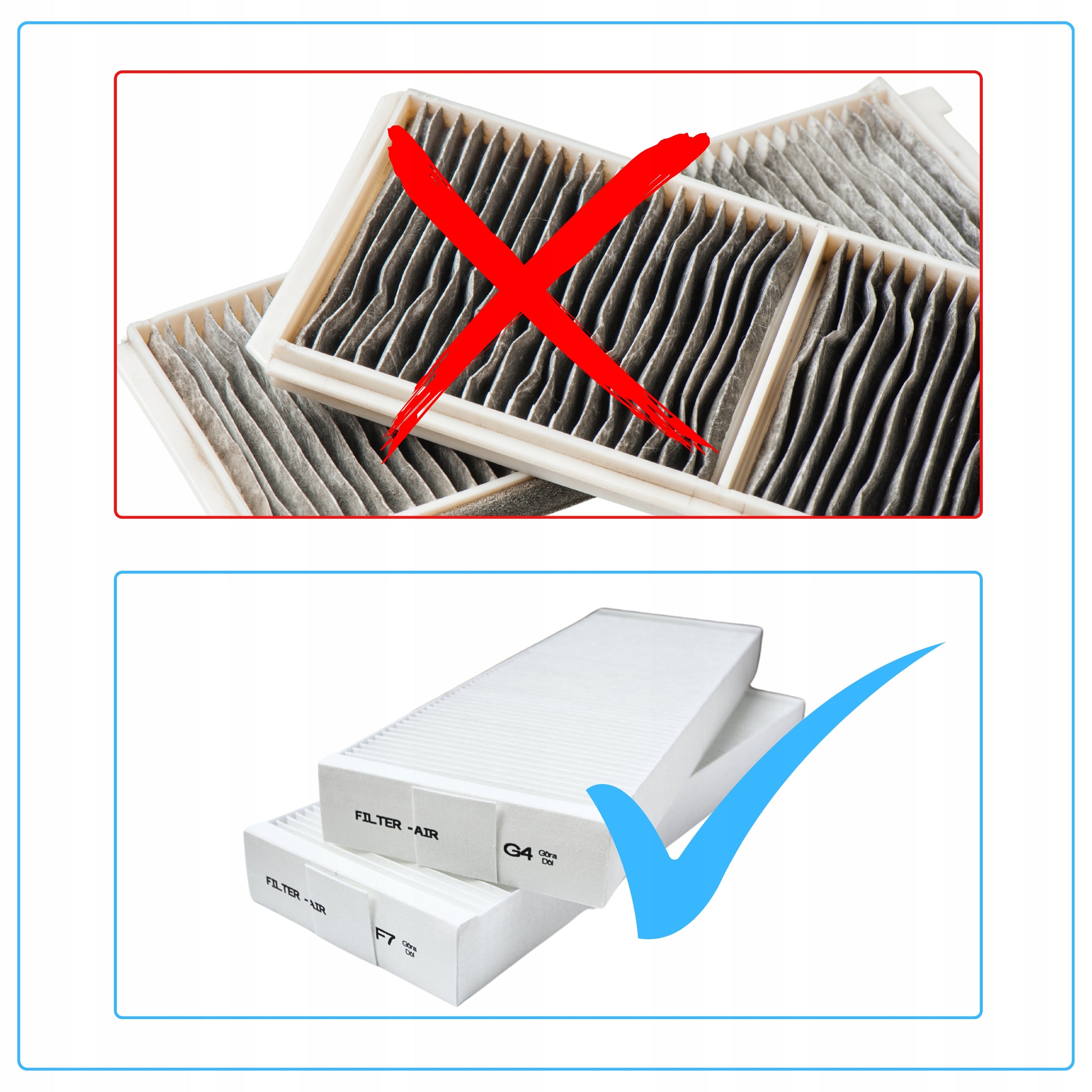 Filters Vaillant Recovair Var 260 360 F7 G4 Set No Pollution Batteries included no