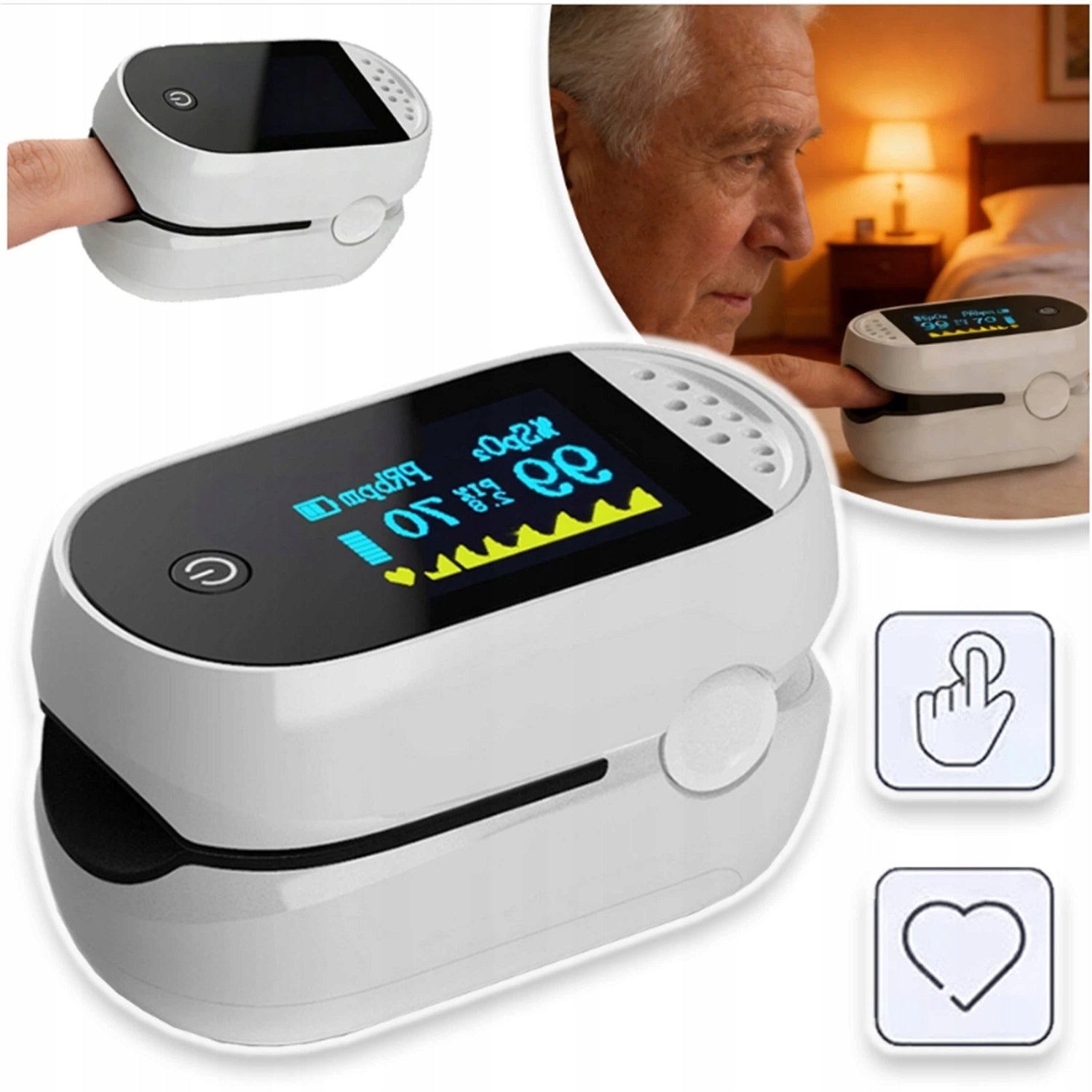 Finger Pulse Oximeter, Portable Pulse Oximeter With OLED Display
