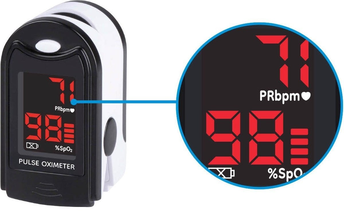 Finger Pulse Oximeter Pulse Saturation Blood Grundig Finger White Black Packaging status original