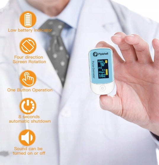 Finger pulse oximeter with large display Medical device no