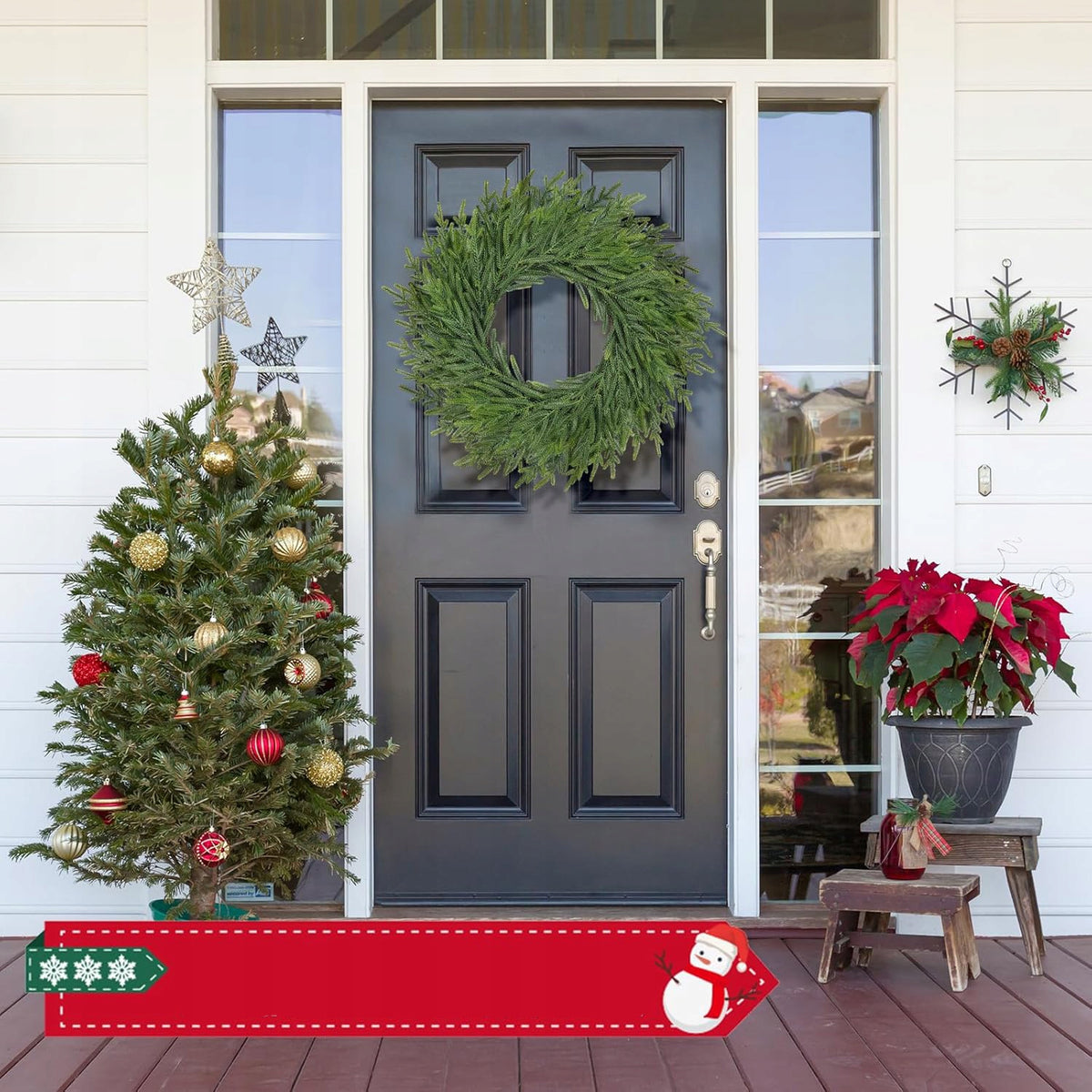 Fir wreath simulation Christmas vivid decoration wreath advent wreath Packaging status original