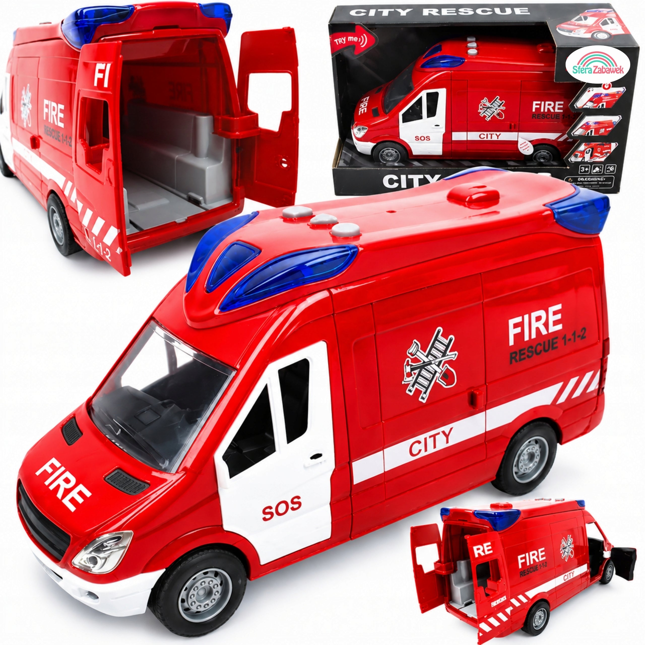 Fire brigade car toy car fire truck vehicle interactive drive Kid's age 3+ years