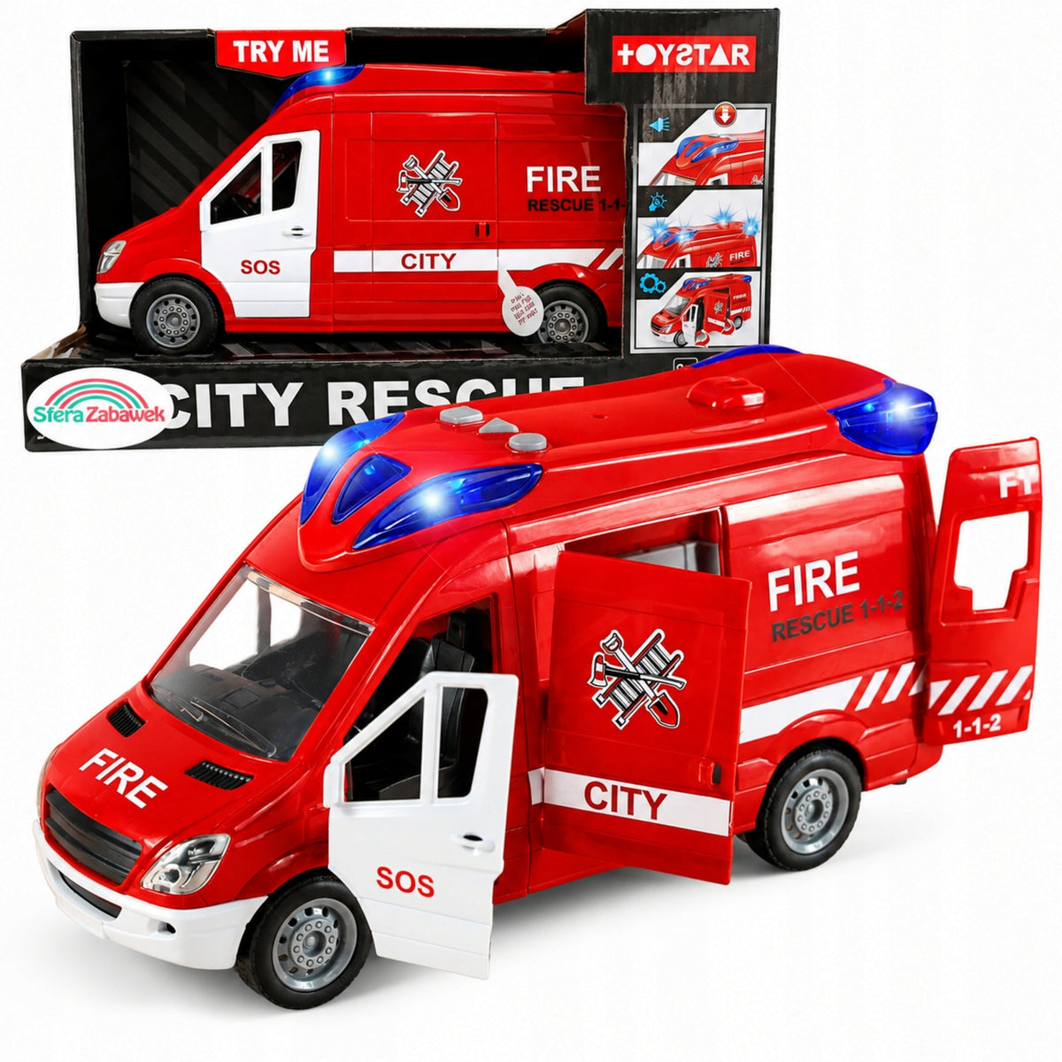 Fire brigade car toy car fire truck vehicle interactive drive