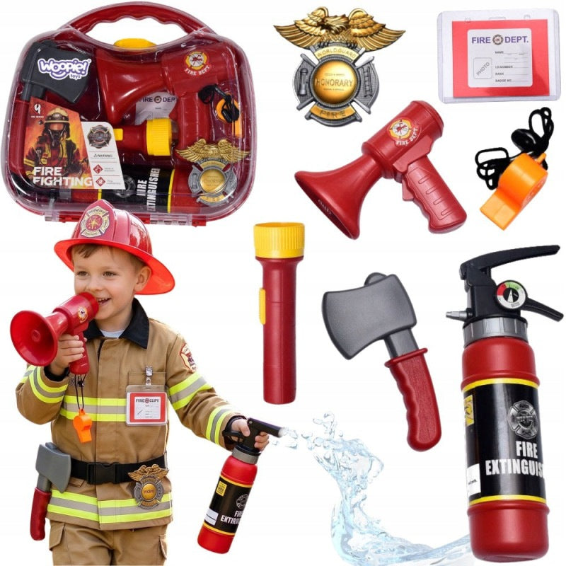 Firefighter Suitcase Set with Fire Extinguisher 7el WOOPIE