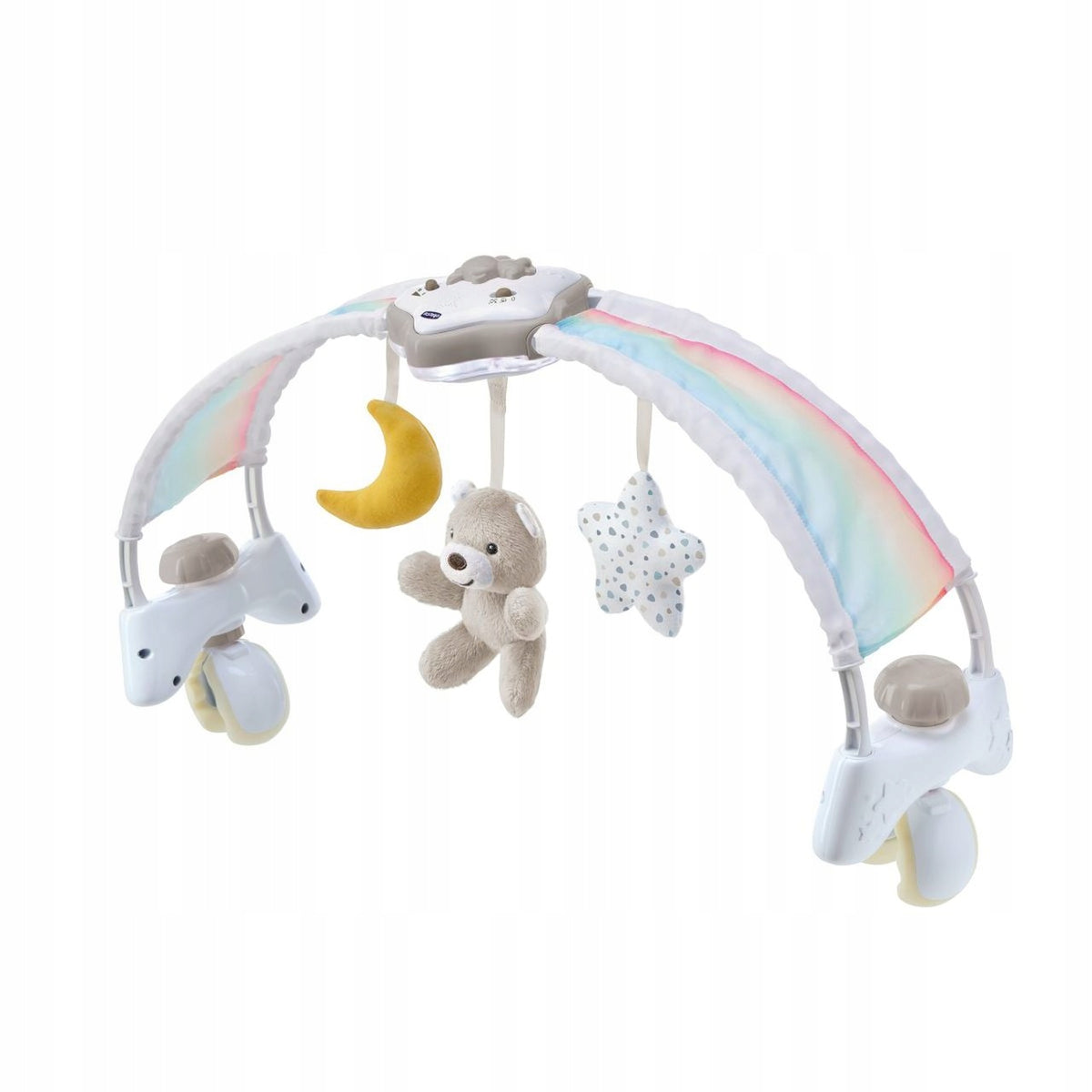 First Dreams. Rainbow Sky crib panel, neutral Chicco
