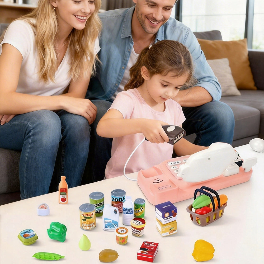 Fiscal Cash Register Kids Interactive Shop Educational Gift Toy Brand Bedee