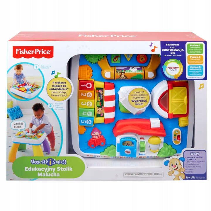 Fisher Price Educational Toddler Table DRH37 PL Sounds of Light 6m+ Manufacturer code DRH37