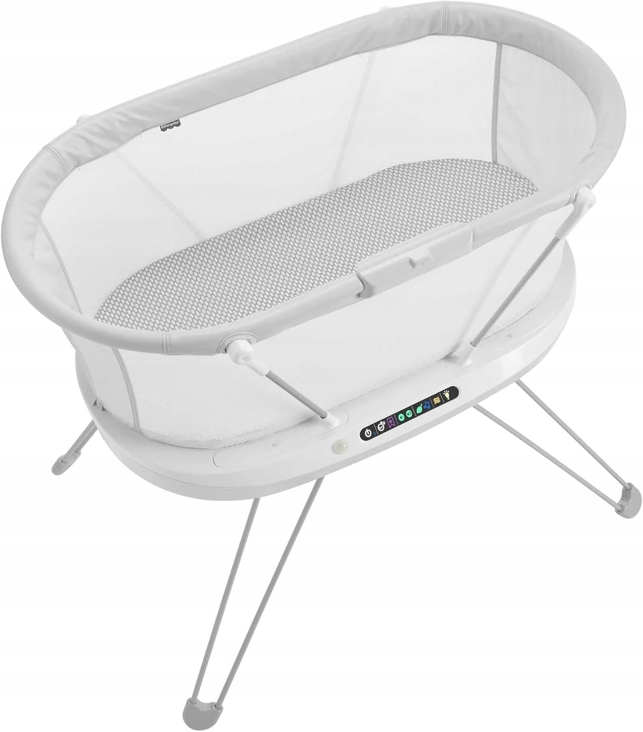 Fisher-Price Side Bed Cradle Smart Cry Detection Night Light