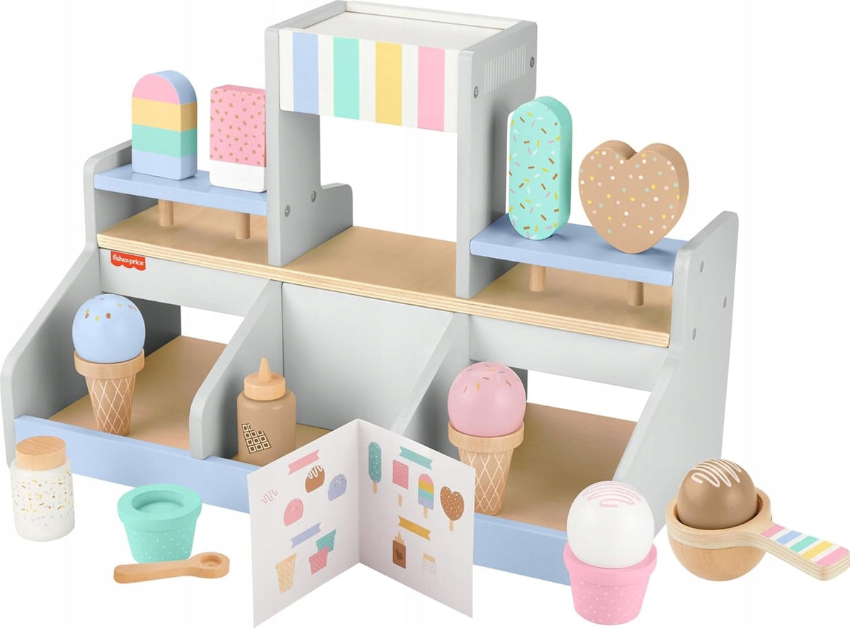 Fisher-Price Wooden Ice Cream Shop HXV21 18 Elements