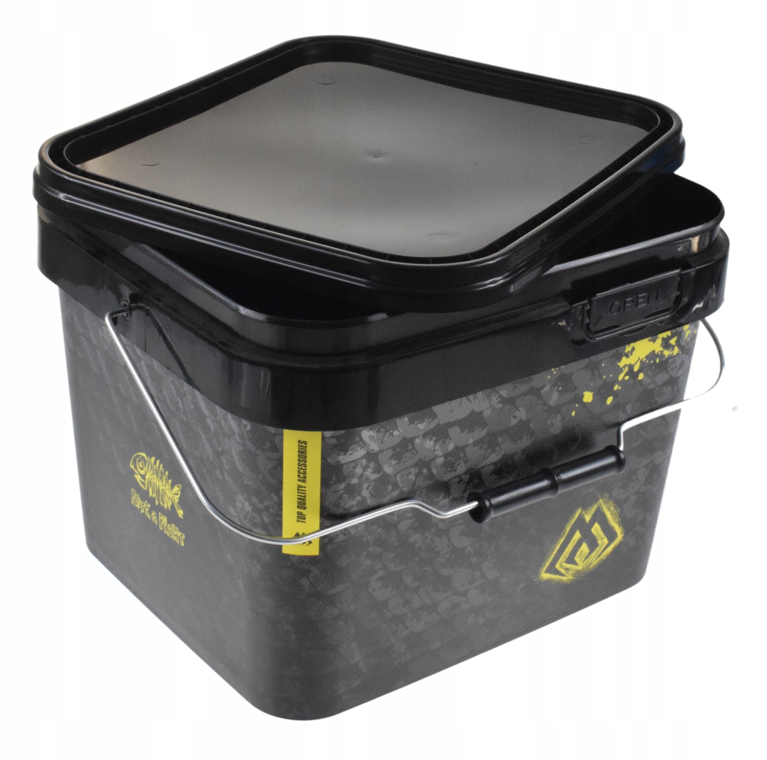 Fishing BUCKET FOR BAIT SQUARE 10L MIKADO Brand Mikado