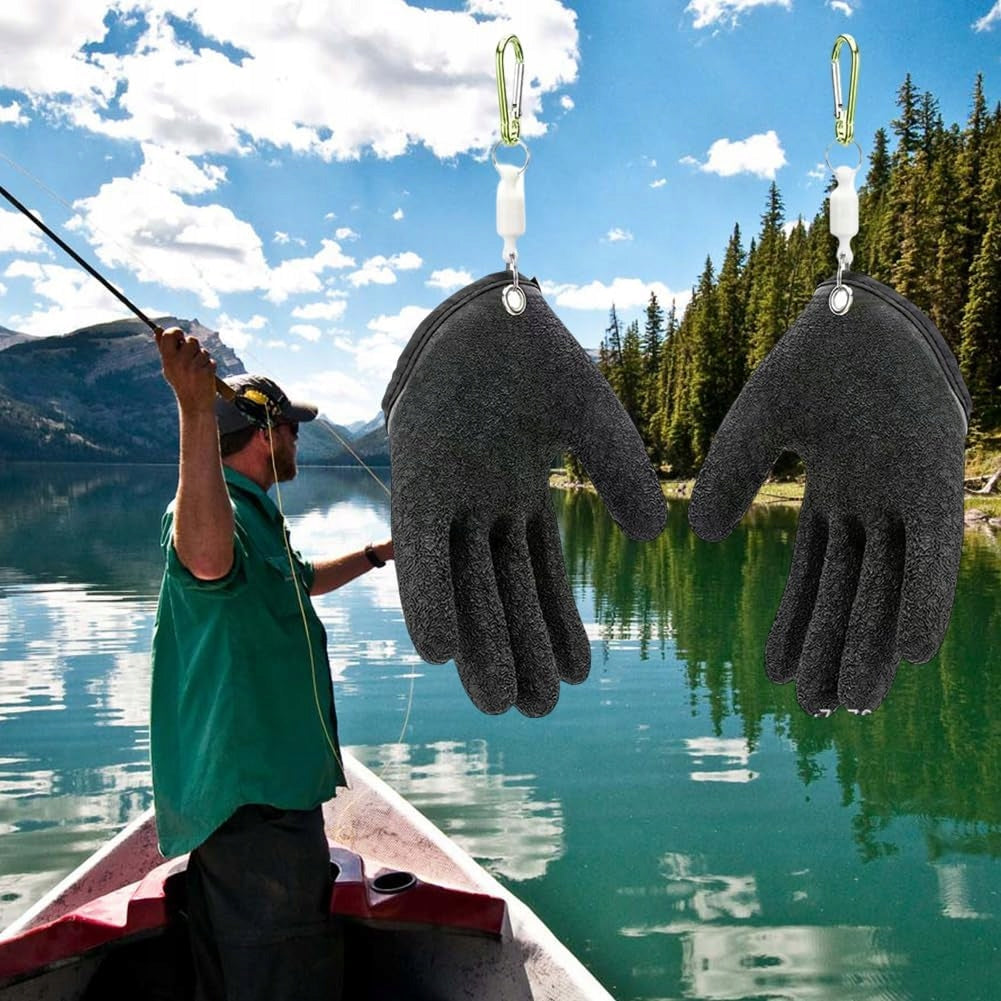 Fishing Gloves for Predatory Fish Anti-cut with Magnet Set Packaging status original