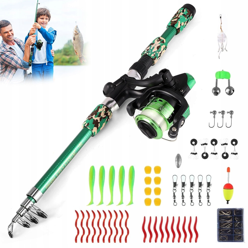 Fishing Starter Kit – 180 cm Fishing Rod and Accessories (55 pieces)