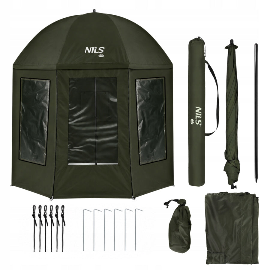 Fishing Umbrella Carp Fish Tent With Full Cover + NILS Cover Packaging status original