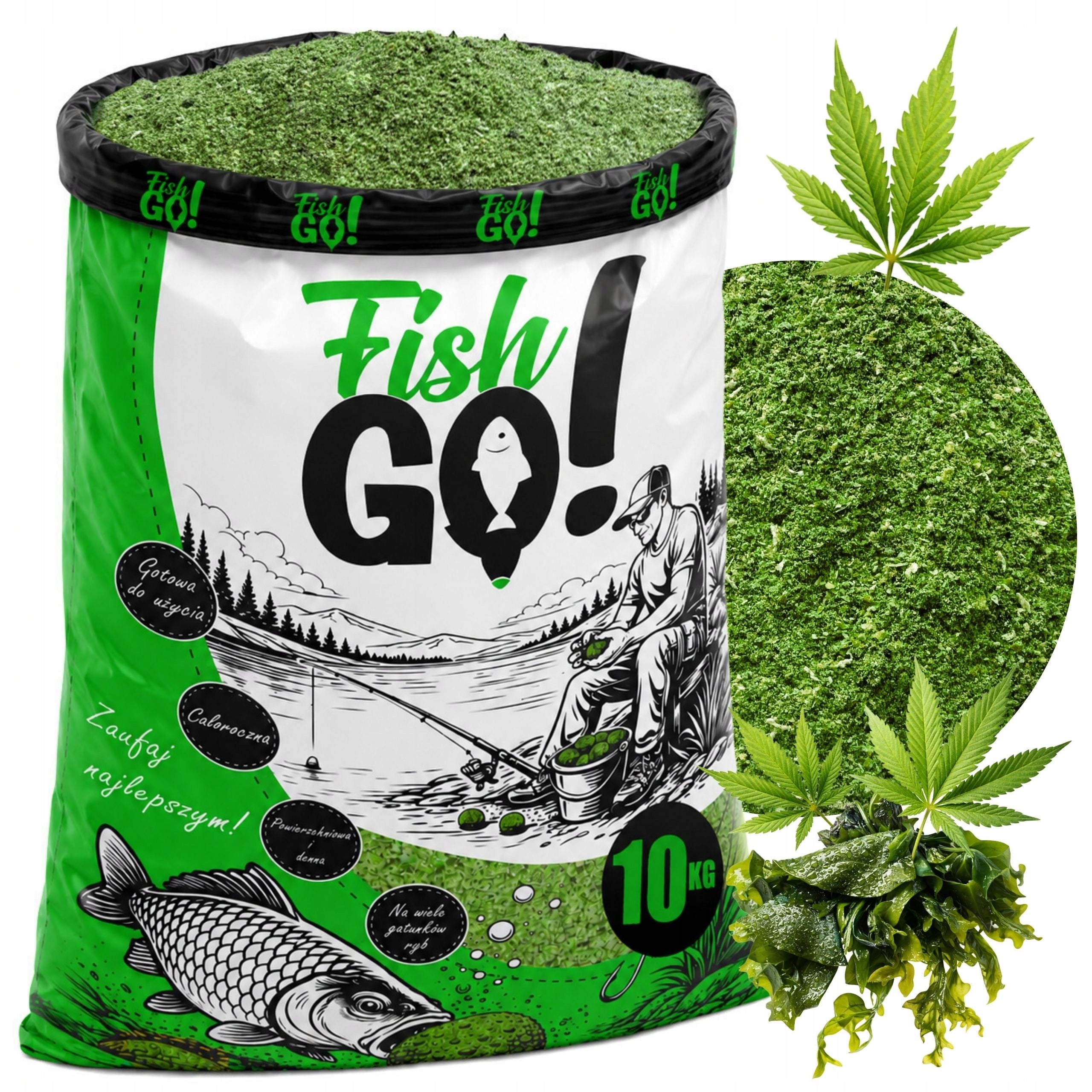 Fishing bait HEMP ALGAE 10KG method feeder for fish CARP universal