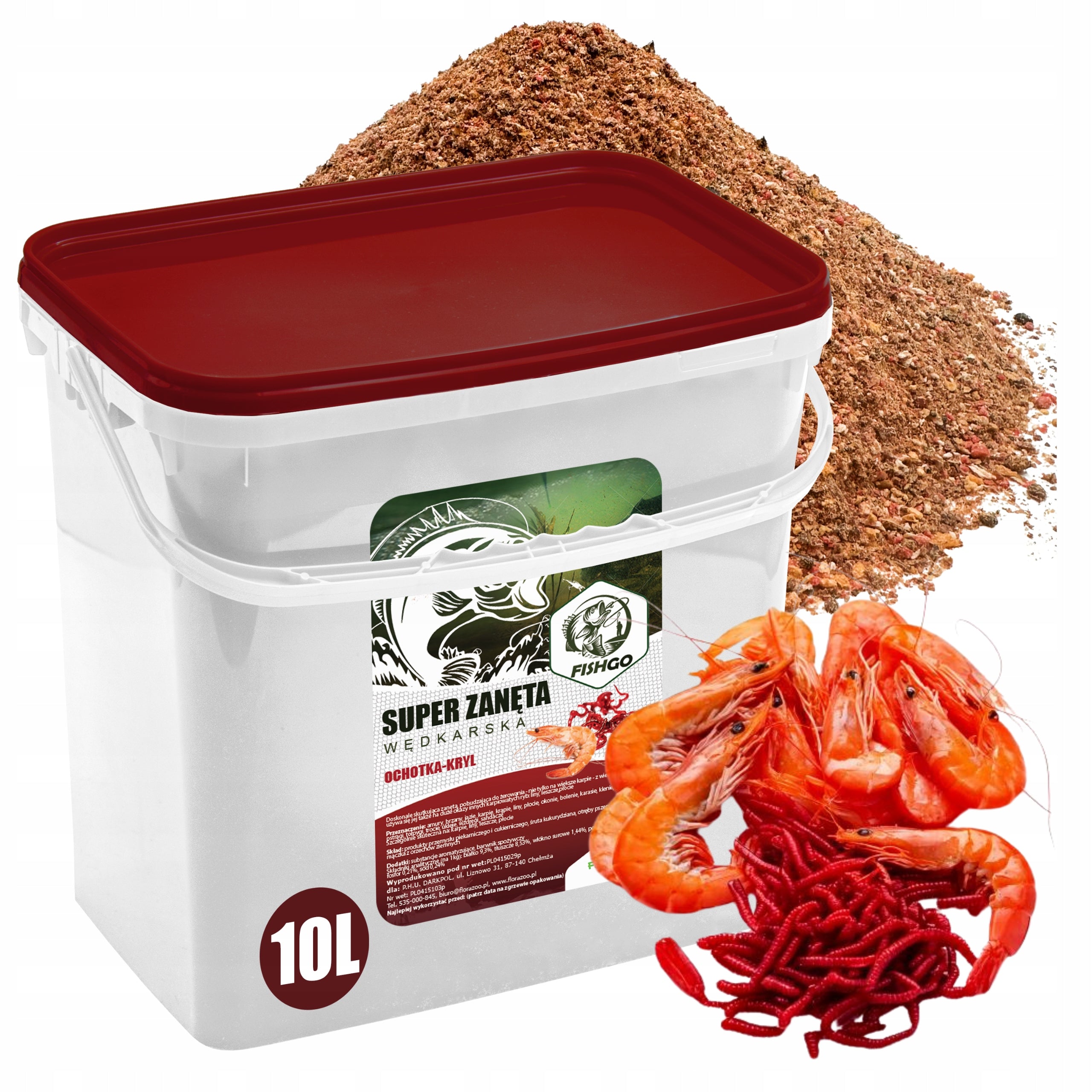 Fishing bait OCHOTKA KRYL bucket 10L method feeder for fish CARP