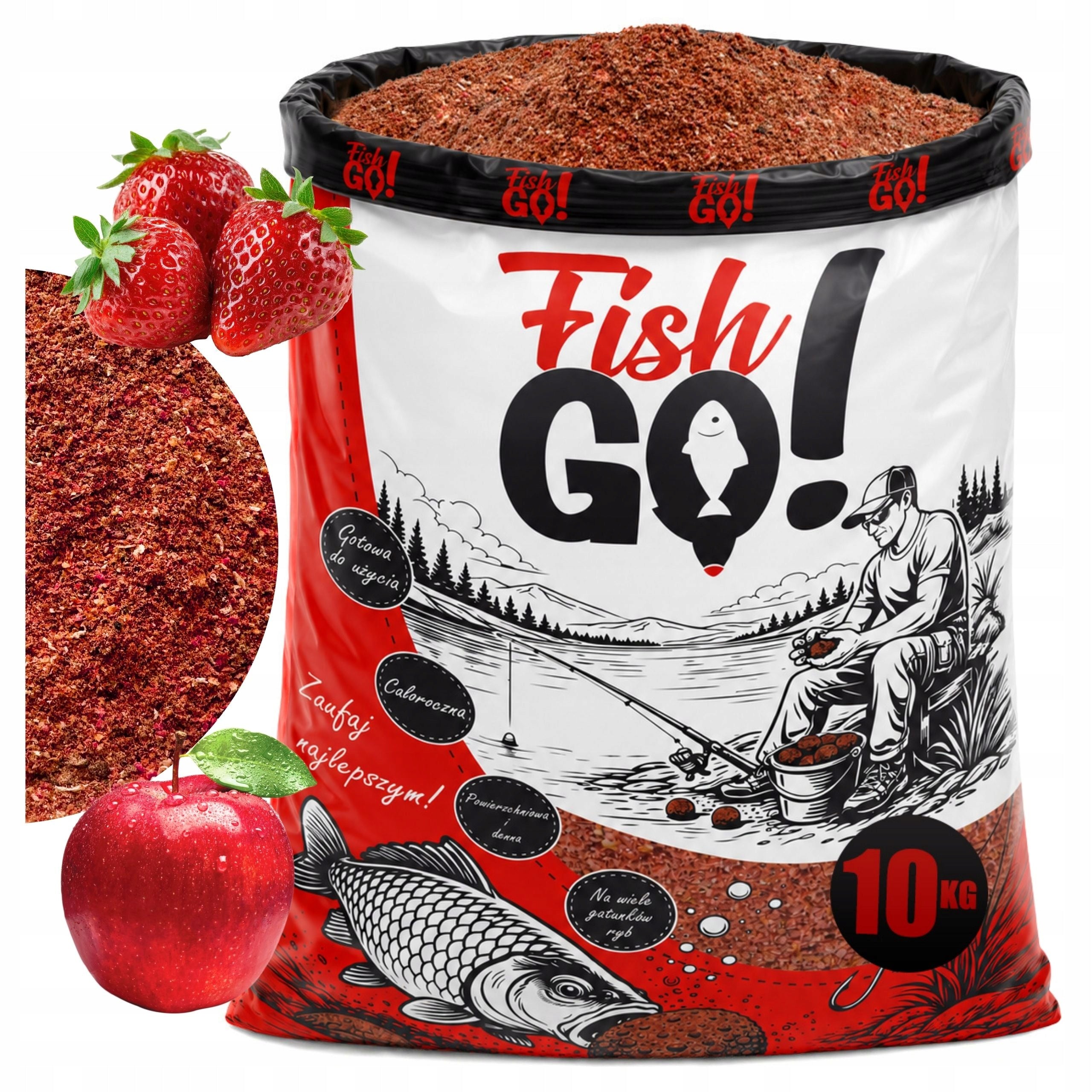 Fishing bait STRAWBERRY APPLE XXL method feeder for universal fish