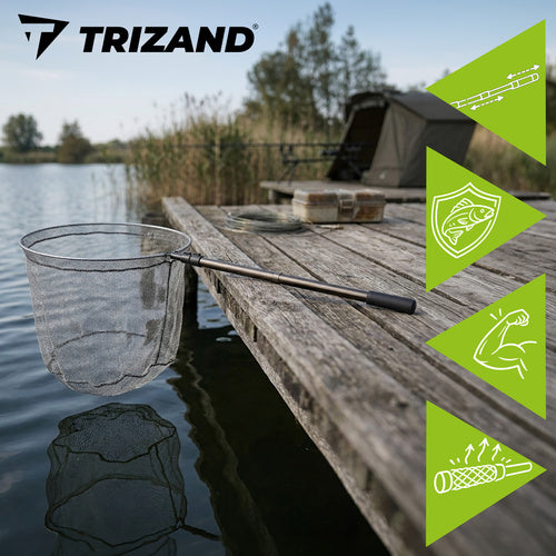 Fishing landing net TRIZAND Telescopic 335 cm For Fish Manufacturer code Podbierak wędkarski teleskopowy 335cm Trizand