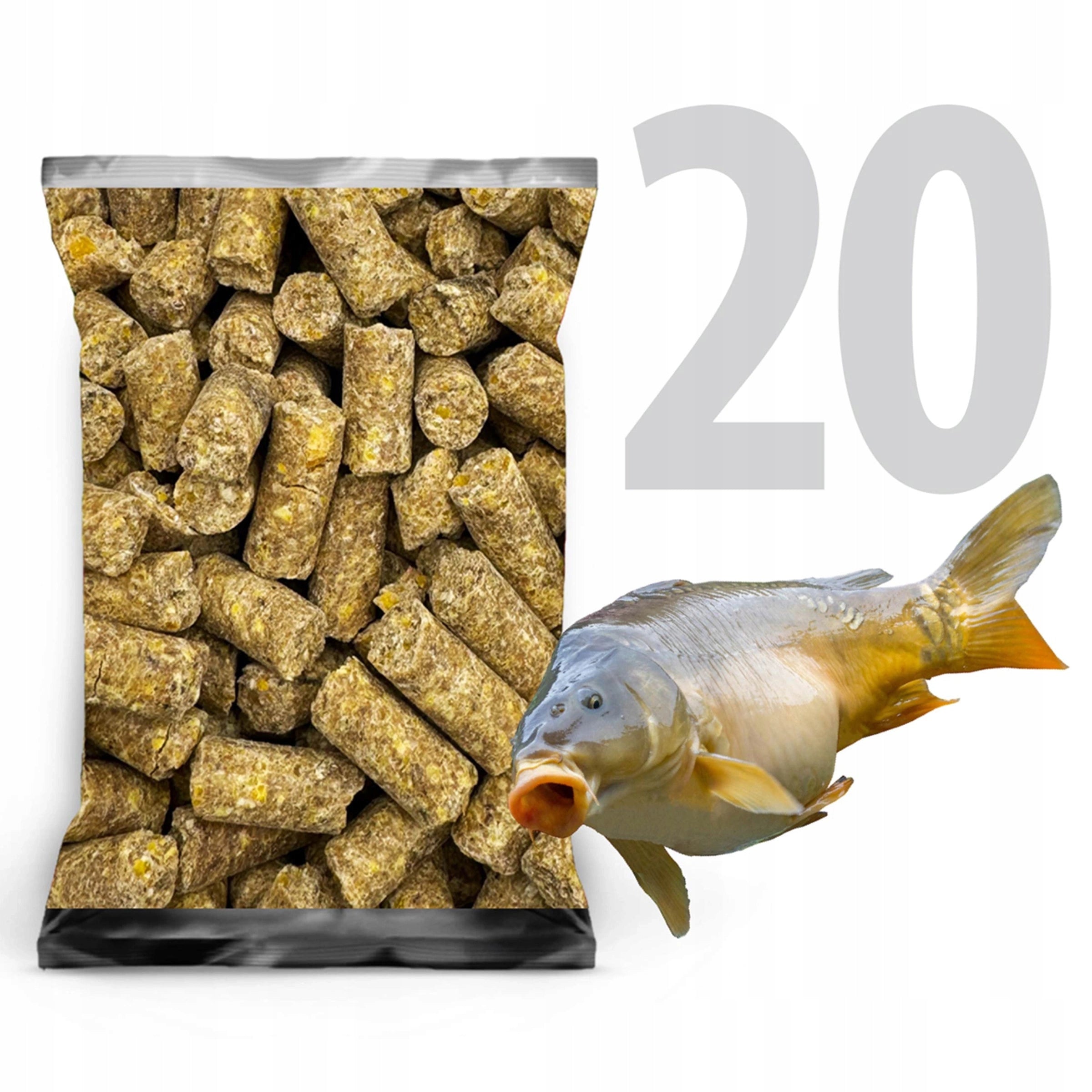 Fishing pellets bait 20kg 12mm CORN granules bait for carp Packaging status original