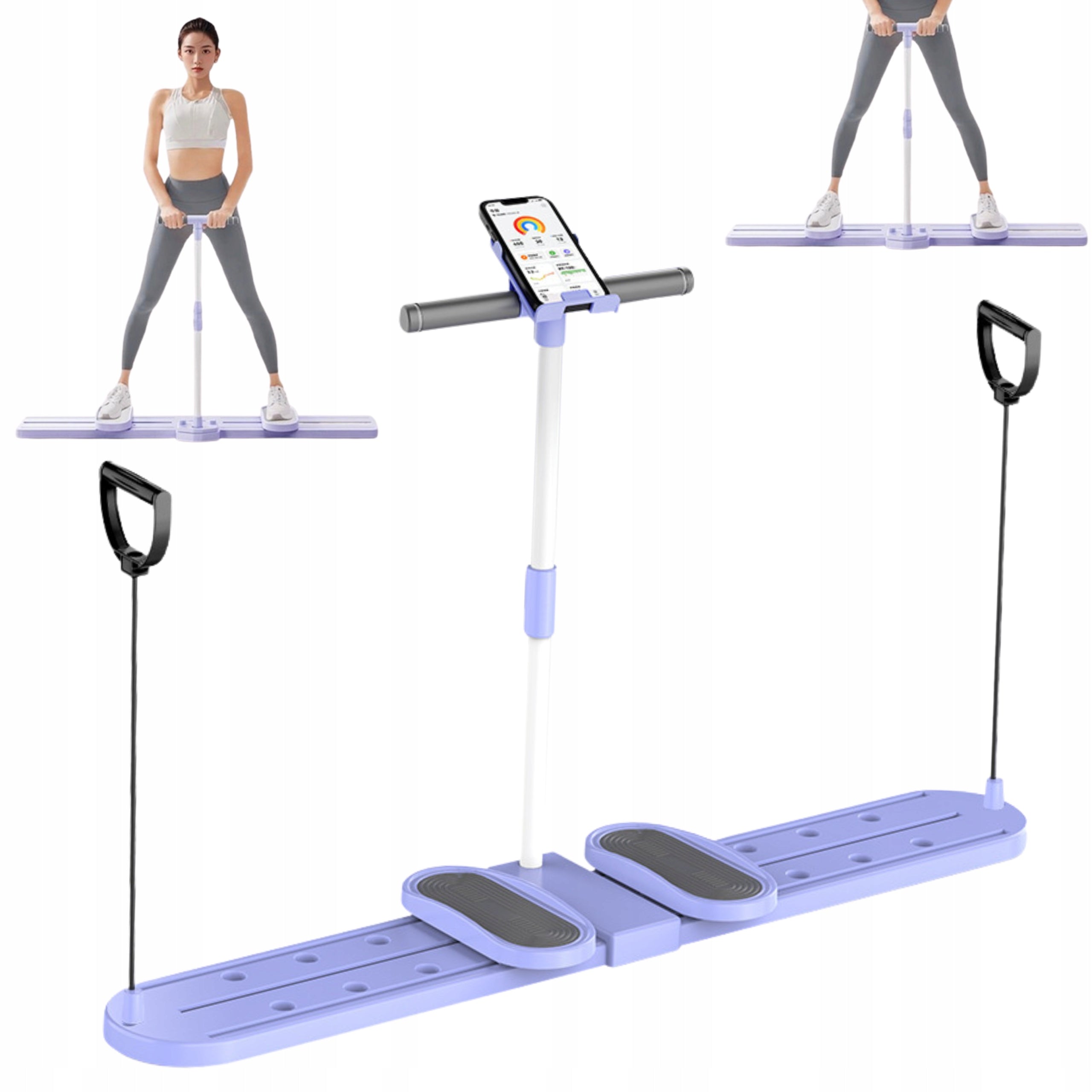 Fitness Slider for Leg, Buttock and Waist Exercises Home Trainer with Handles