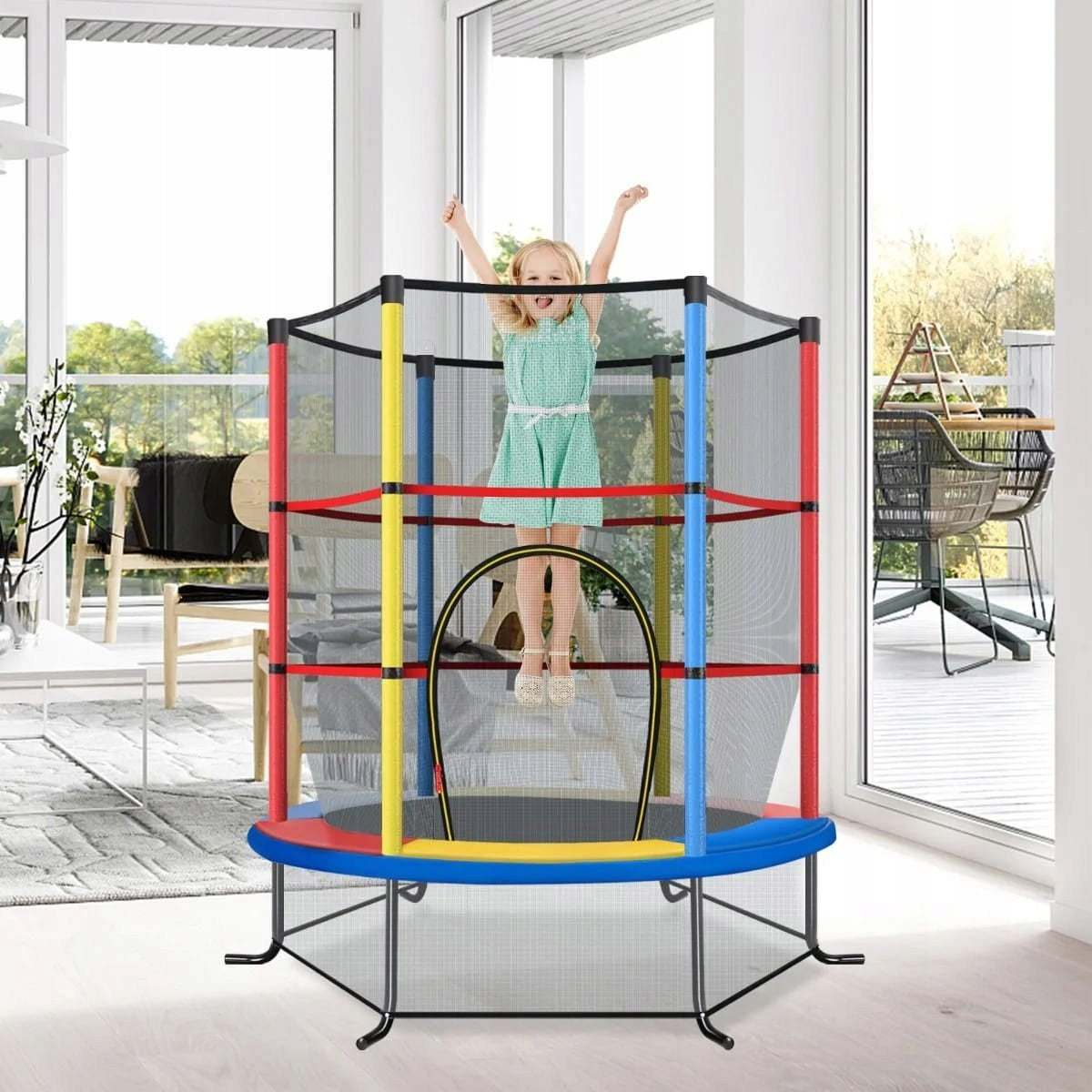 Fitness trampoline Costway Trampoline with safety net 109 CM Manufacturer code TW10113CL