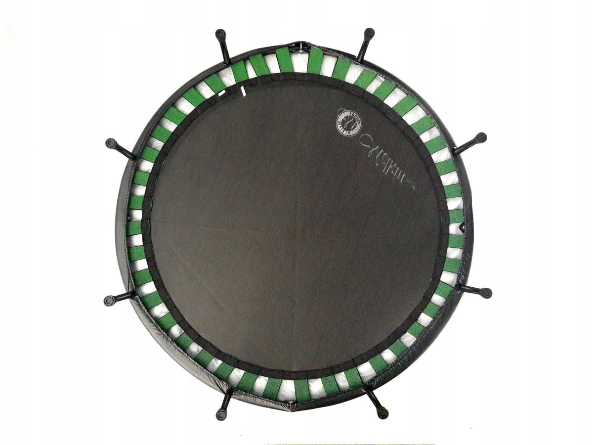 Fitness trampoline with a diameter of 120 cm on 40 strong, wide rubbers. Manufacturer code Trampolina 120 cm na gumach