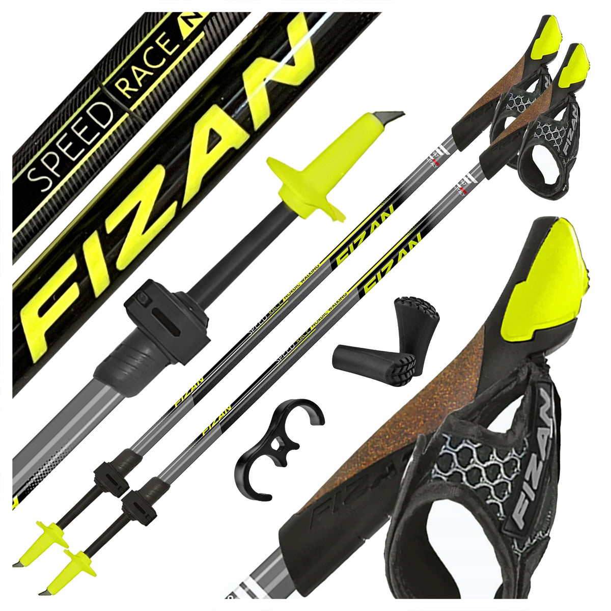 Fizan SPEED RACE poles 73-125 cm yellow