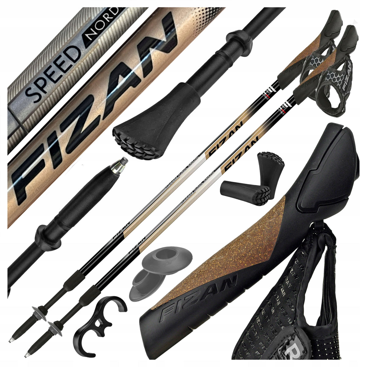 Fizan SPEED poles 75-125 cm beige