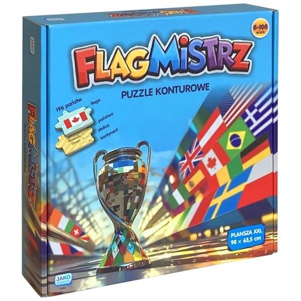 Flagmaster. Contour puzzles. Map Flags and capitals of countries of the world