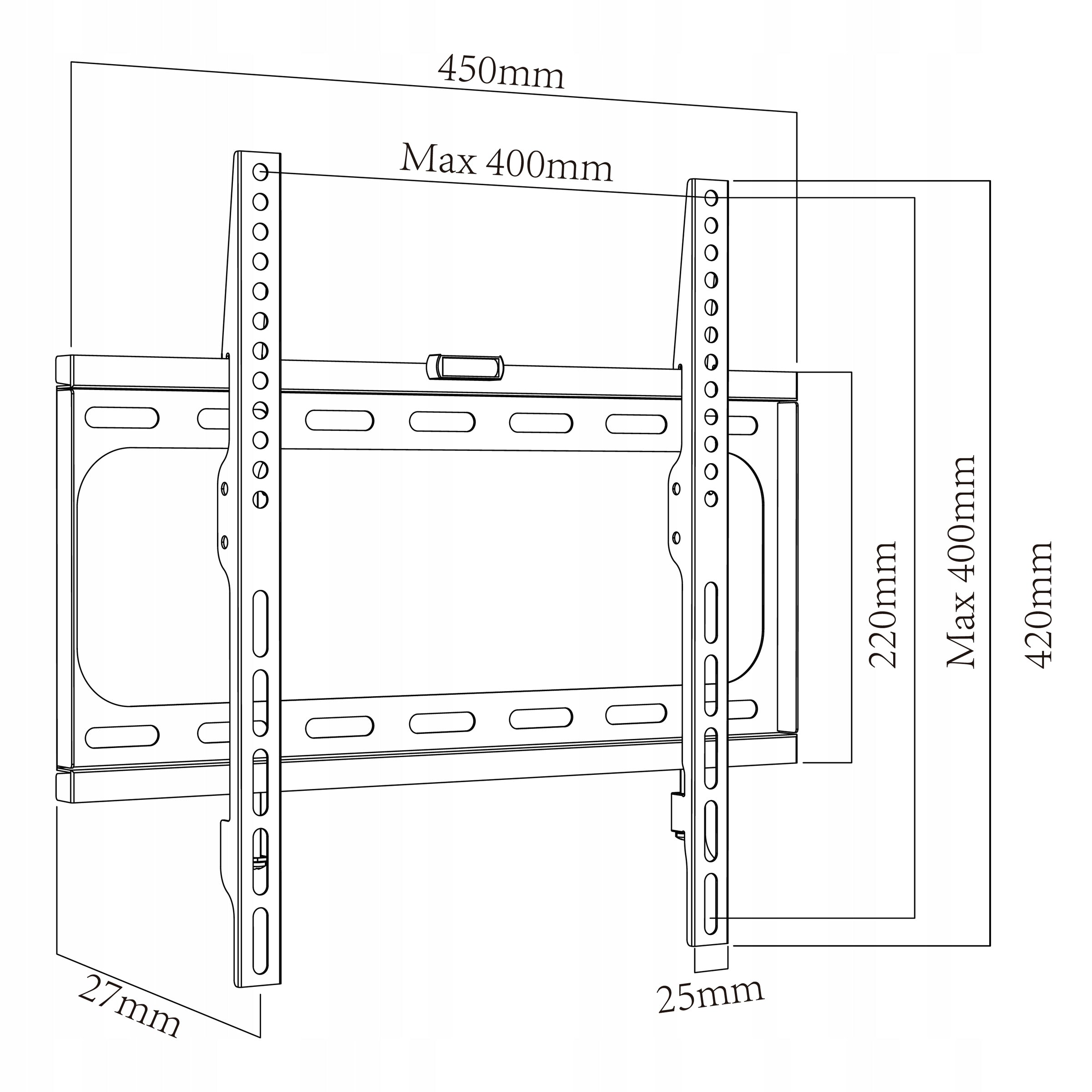 Flat TV Holder TV Hanger 32'-55' Arcen Packaging status original