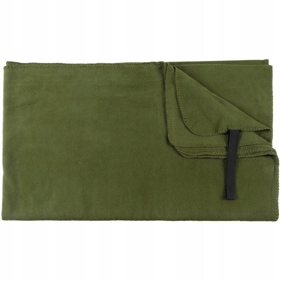 Fleece Blanket MFH Fleece Blanket 200x150 cm Thick Warm Olive Packaging status original