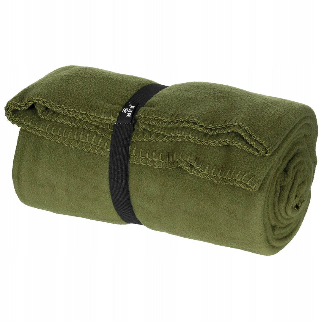 Fleece Blanket MFH Fleece Blanket 200x150 cm Thick Warm Olive
