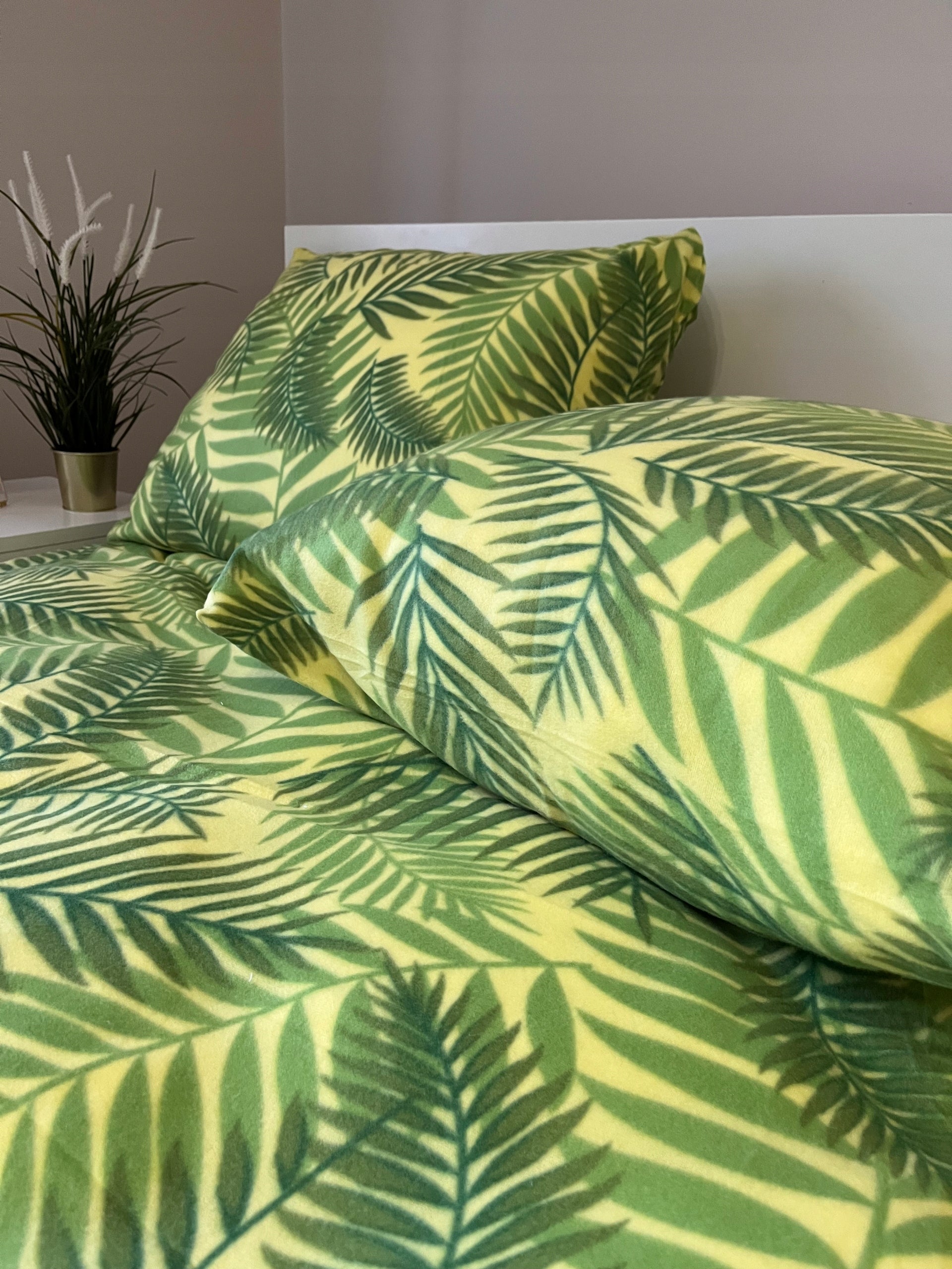 Fleece bedding set 160x200+2x 70/80 thick autumn winter GREEN EAN (GTIN) 5906516060710
