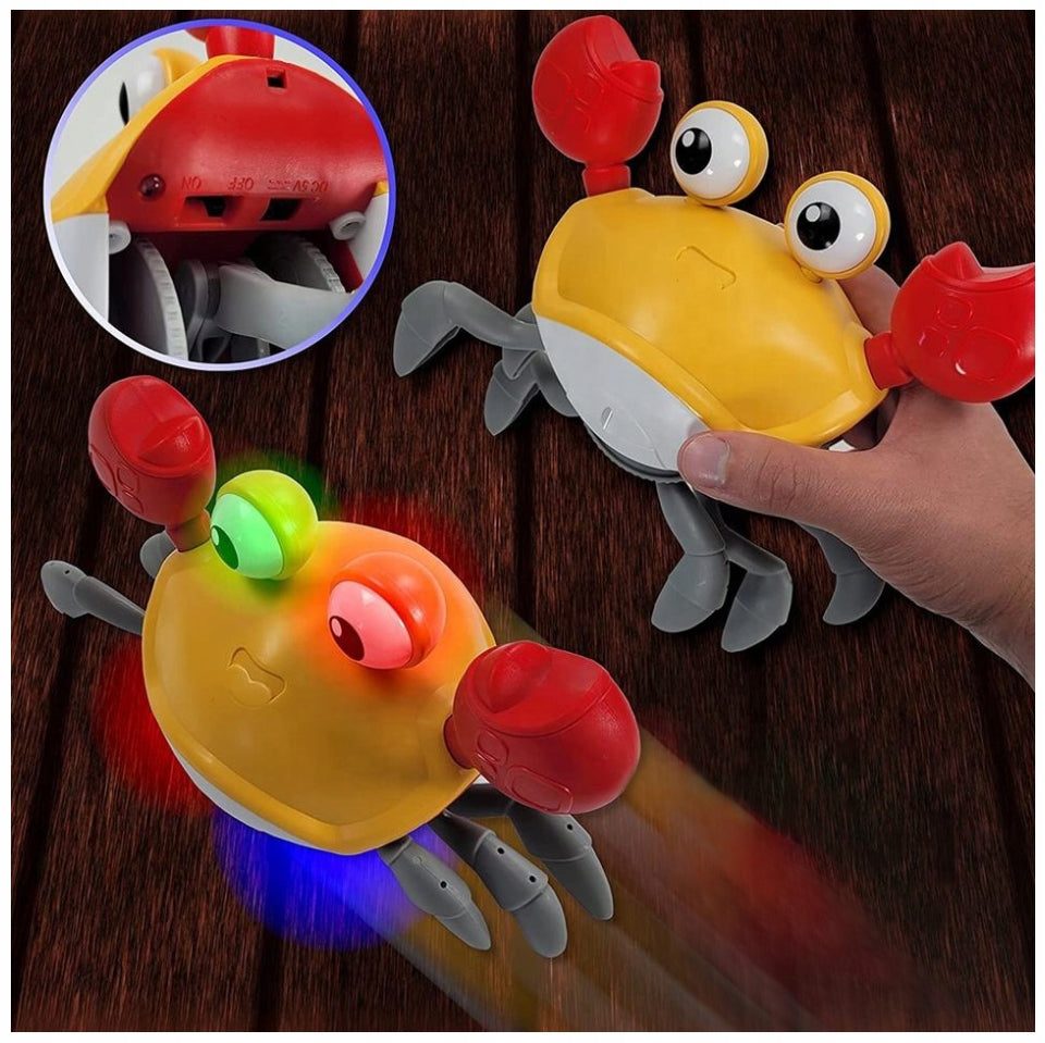 Fleeing Crawling CRAB INTERACTIVE TOY child sounds play light Brand DK Investment