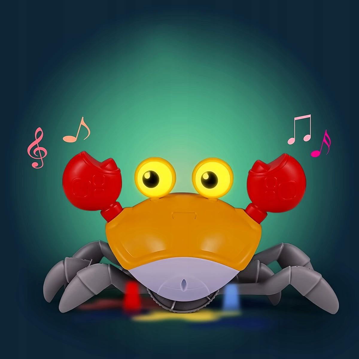 Fleeing Crawling CRAB INTERACTIVE TOY child sounds play light Color multicolor