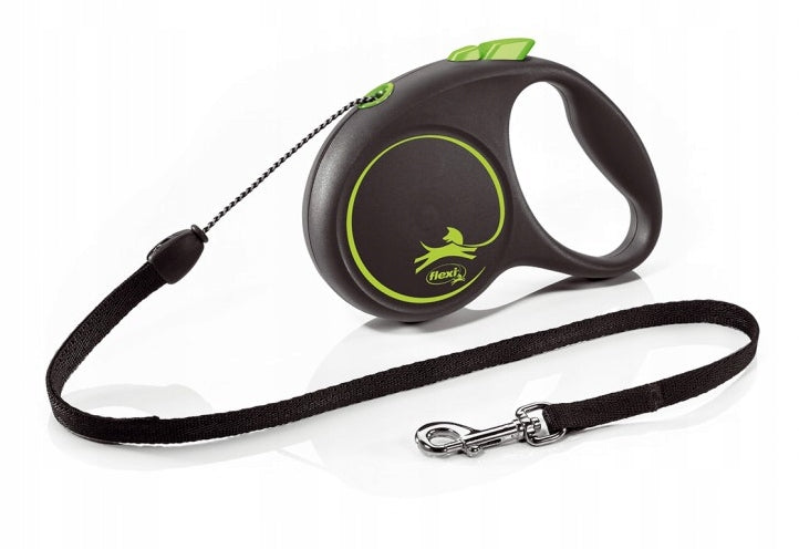 Flexi Black Design Automatic Dog Leash Cable S Green 5 m