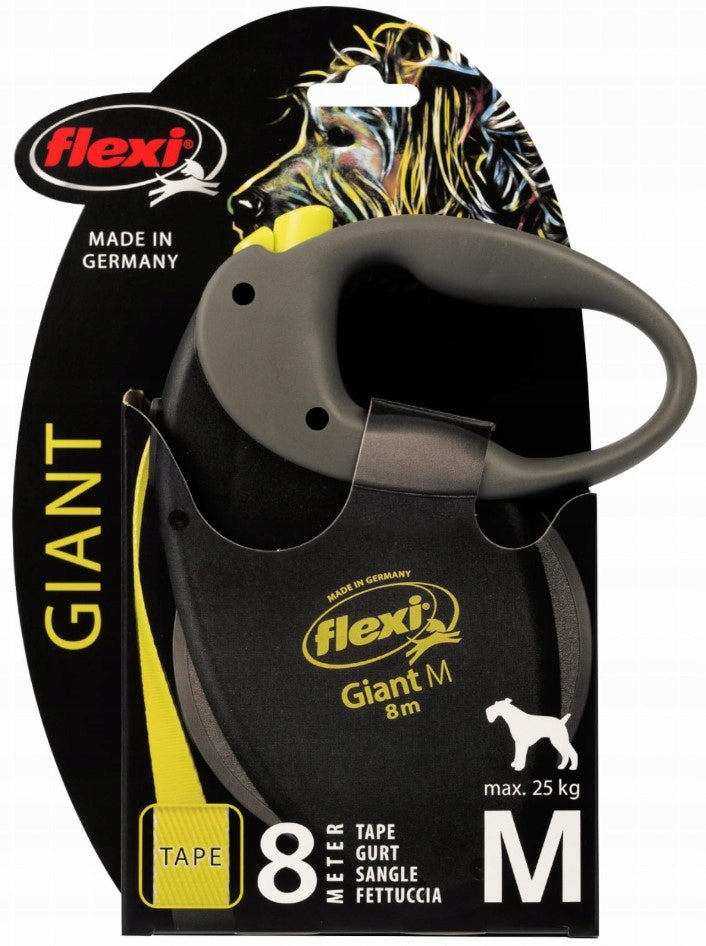 Flexi Giant Neon Automatic Dog Leash Tape M 8 Meters Brand Flexi