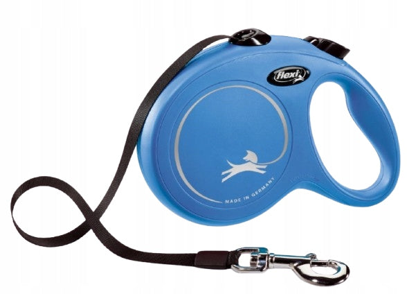 Flexi New Classic Automatic Dog Lanyard Tape L blue 5 meters