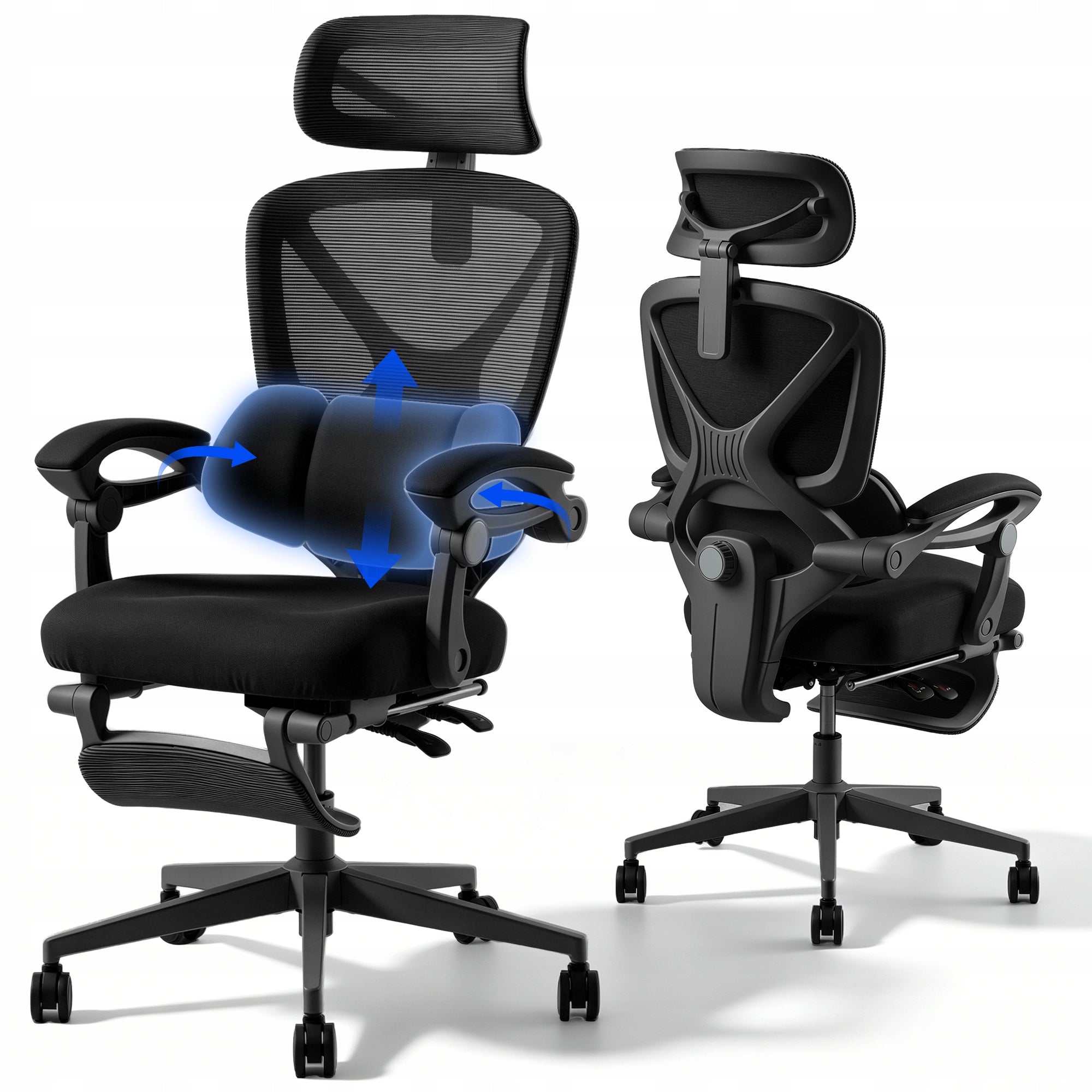 FlexiSpot OC4 Fotel ergonomiczny z 3-strefowym podparciem BIFMA Home Office