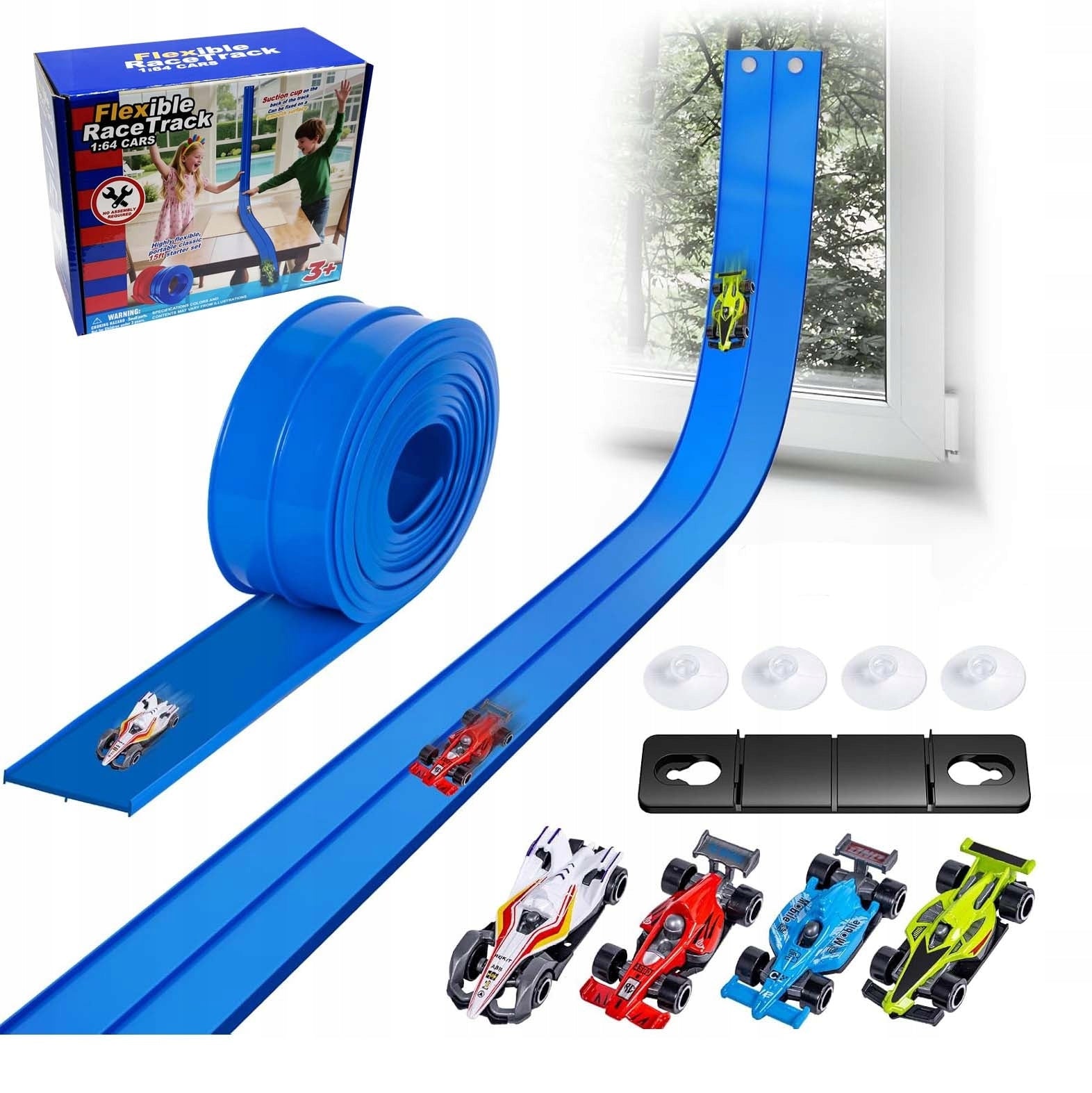 Flexible race track with 4 cars for children 1-6 years Brand no brand
