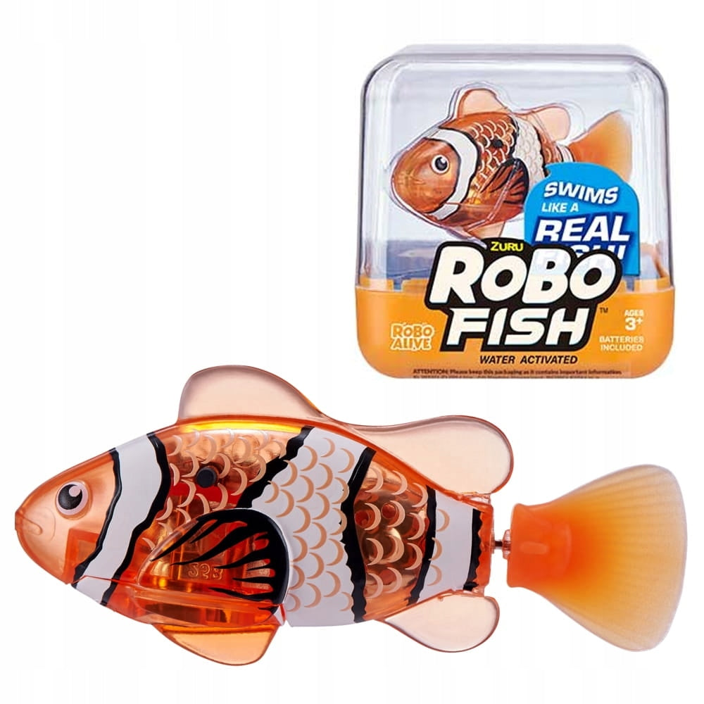 Floating fish ZURU changing color orange plastic