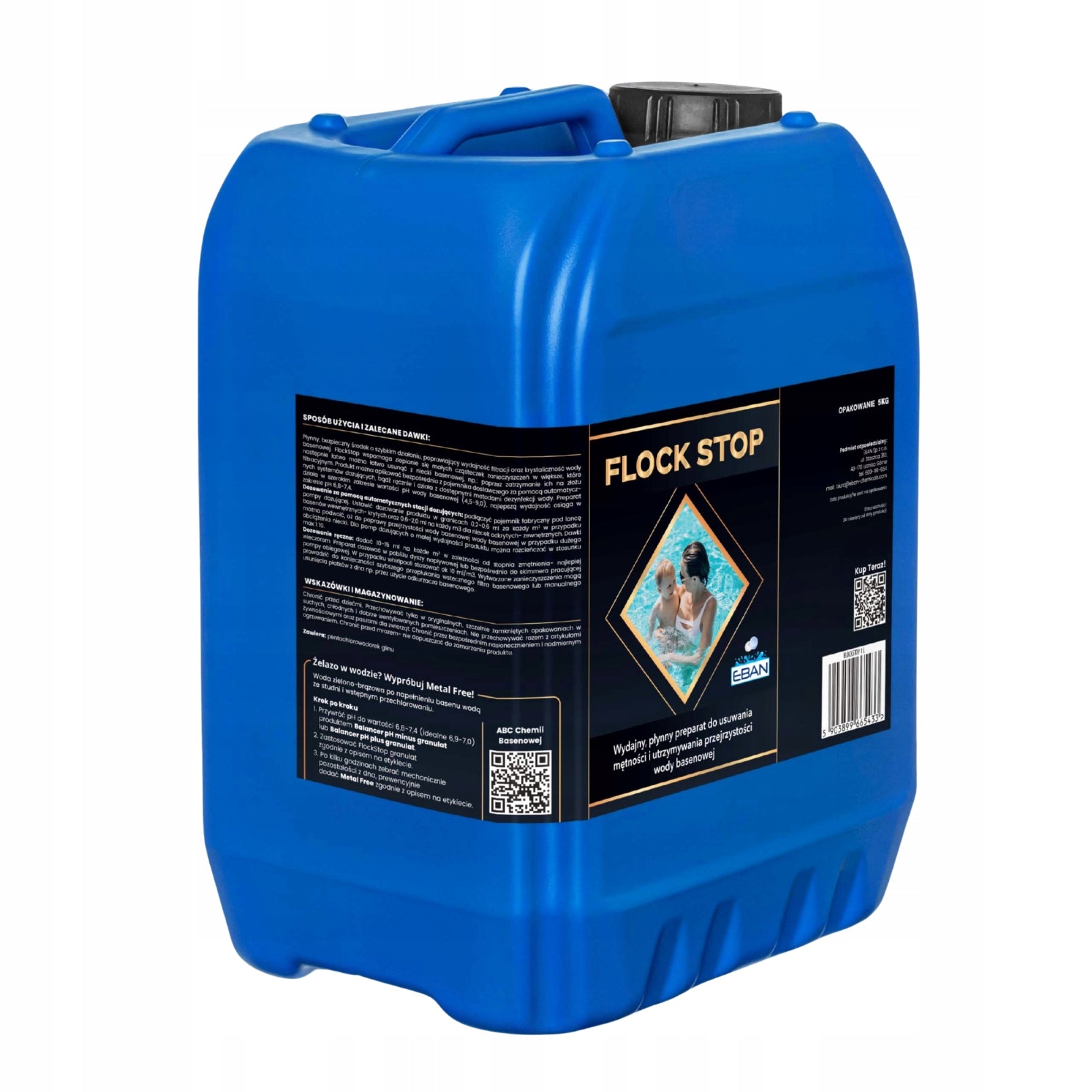 Flockstop Liquid Coagulant Crystalline Water Removes Turbidity 5l Volume 5 l