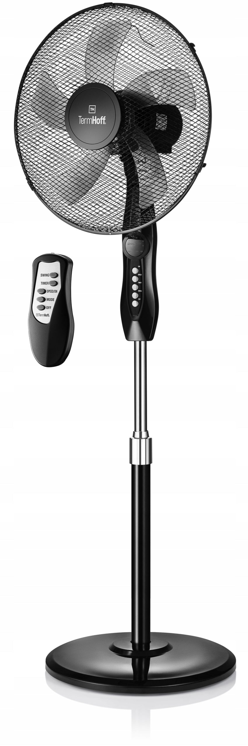 Floor Fan Standing 43cm Remote Control Timer Power 45W TermHoff