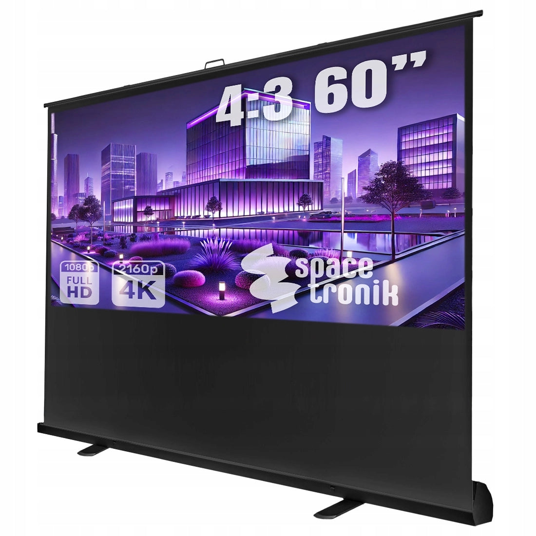 Floor Projection Screen 60 Inch SMALL 4:3 FULL HD 4K Portable POWERFUL