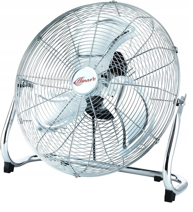 Floor fan AMARE 55 cm 150W metal CHROME 3 gears STRONG