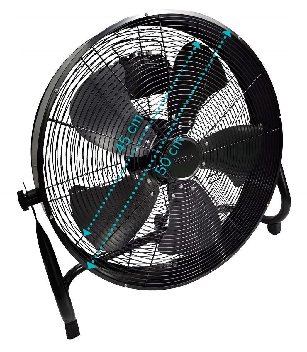 Floor fan EBERG HRB fan circulator 45cm large powerful 130W XXL Fan type floor