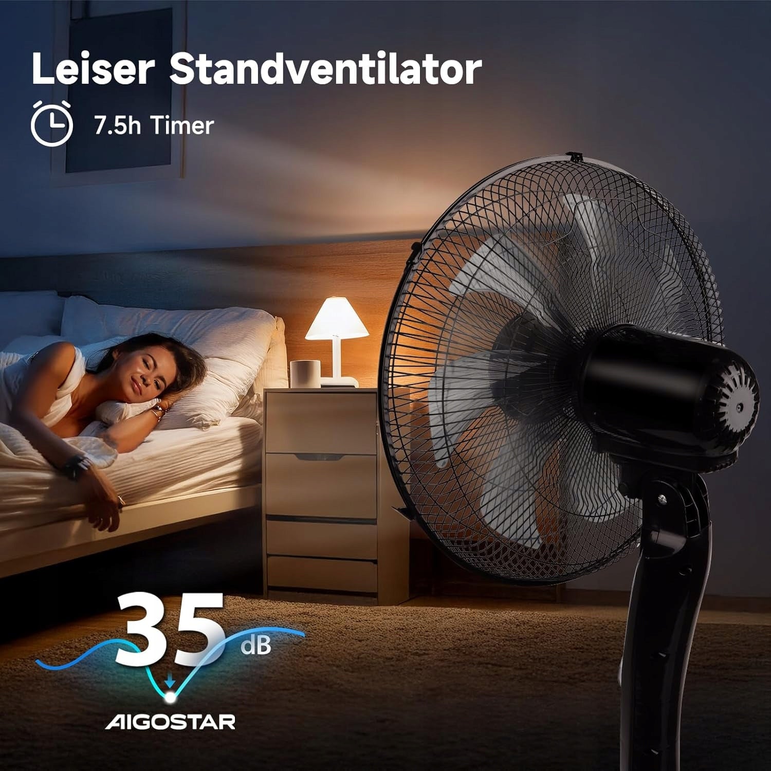 Floor standing fan Aigostar 50 W with remote control Brand Aigostar