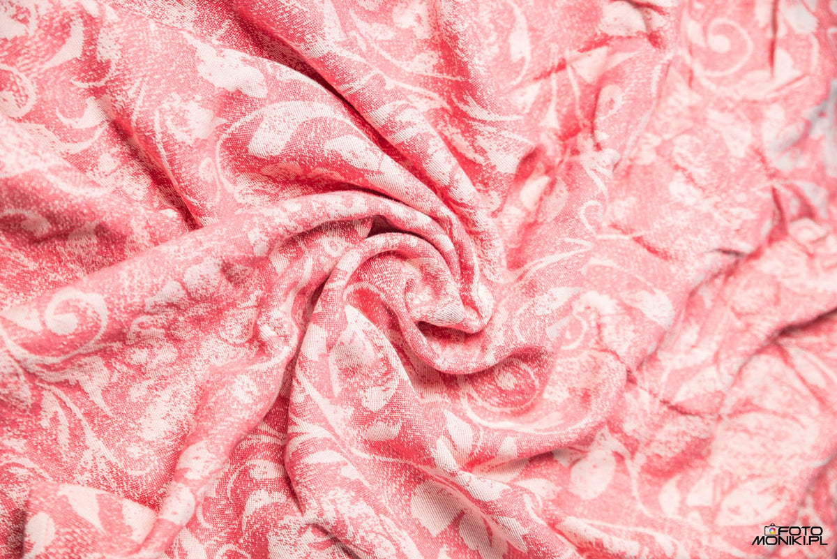 Flora Strawberry - woven scarf for carrying children - 4,9m