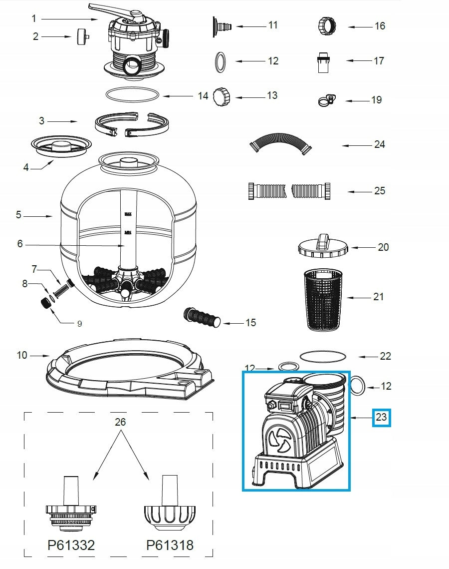 Flowclear 58495 58497 pump motor for sand pump Bestway 58495 new Brand bestway