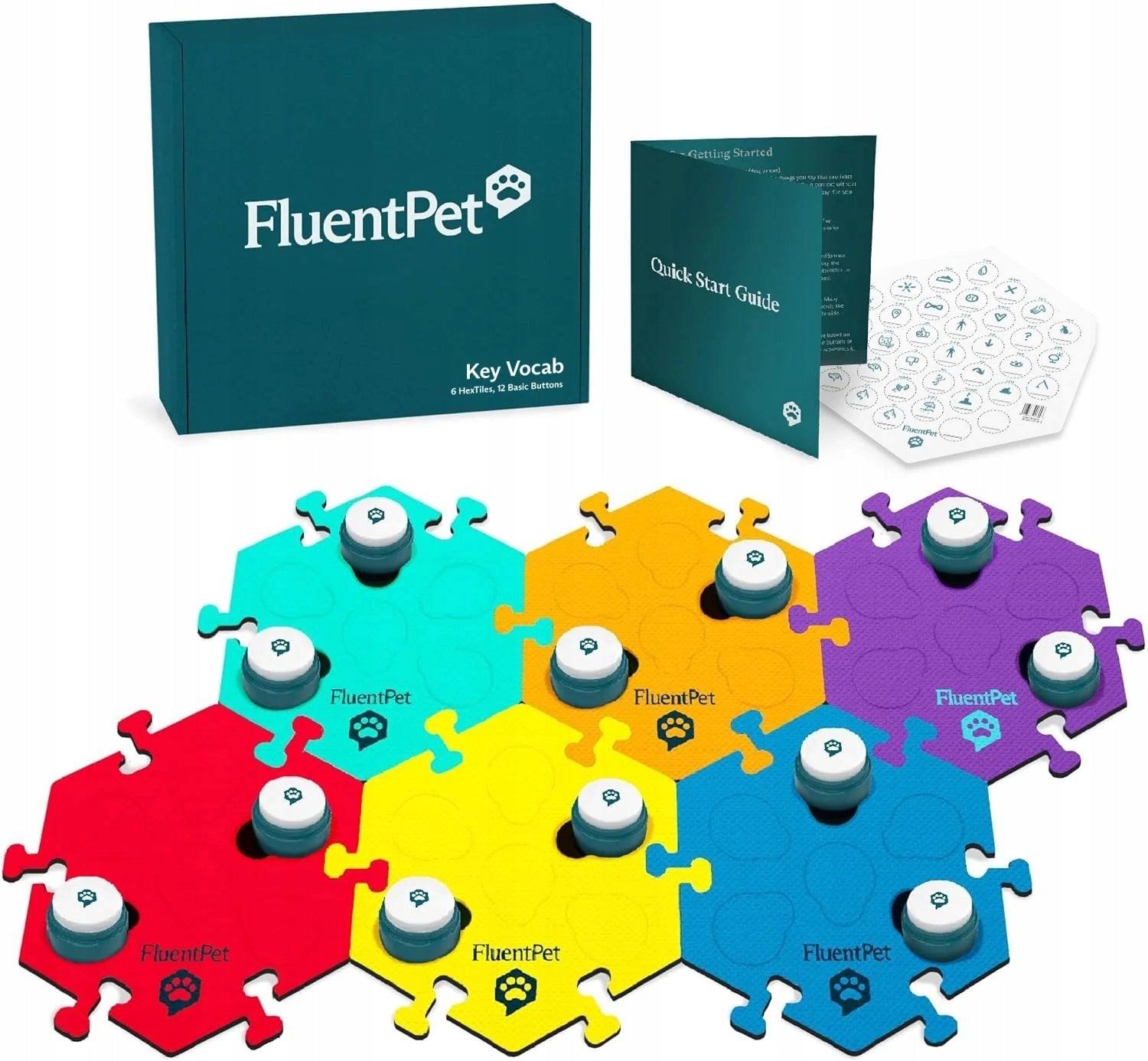 FluentPet Basic Get Started Kit - Set of buttons for communication with your dog